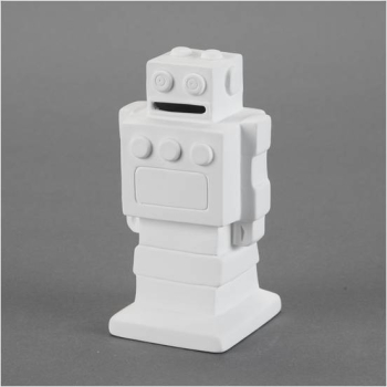 Paint Your Own Ceramic Bisque Robot Money Box