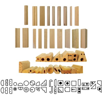 Clay Stamps - Set of 19 Stamps Wooden Impression stamps