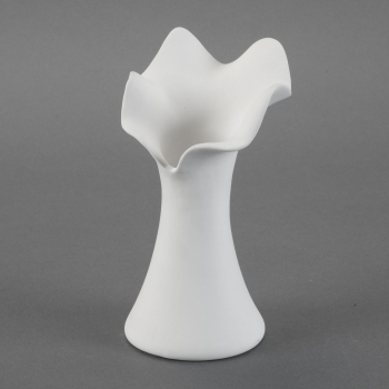 Bisque Medium Free Form Vase 4 x 3.6 x 7.6Inch