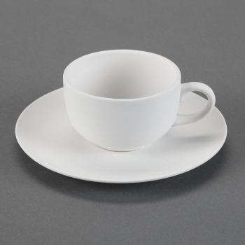 Bisque Tea Cup 5x3.7x2.3Inch & Saucer 6.8x6.8x0.8Inch