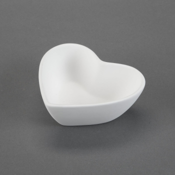 Bisque Small Heart Bowl - 5.5 x 6.0 x 2.3Inch