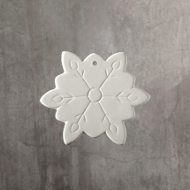 Bisque Snowflake Ornament 3.3 x 3.8 x 0.3inch