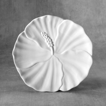 Bisque Hibiscus Plate 208mm