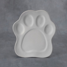 Bisque Paw Print Plate 9 x 11 x 1inch