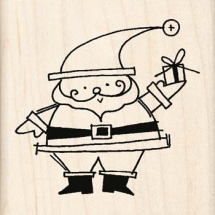 Wood Stamp-Christmas-Santa