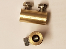 Brass Connector with 6mm dia bore and 2 screws