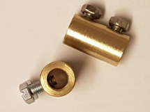 Brass Connector-2 screw 9/16inch Bore