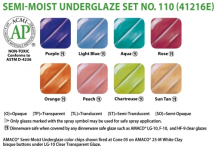 Amaco Underglaze Semi-Moist Pan Set No 110
